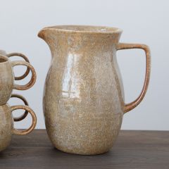 Earthy Glaze Stoneware Pitcher