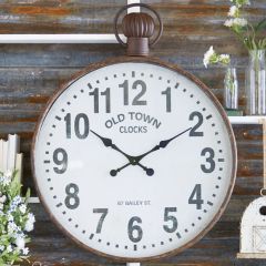 Old Town Metal Wall Clock