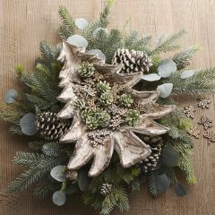 Carved Whitewash Tree Plate