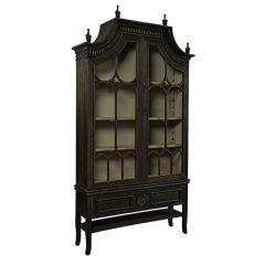 Arched Cathedral Display Cabinet Black