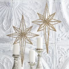 Glittered North Star Ornament