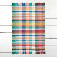 Madras Plaid Dhurrie Rug