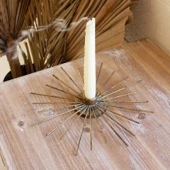 Sunburst Taper Candle Holder Set of 2