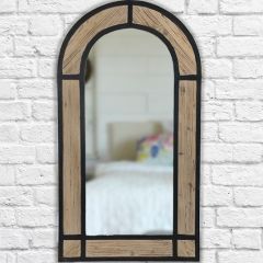 Rustic Industrial Arched Wall Mirror