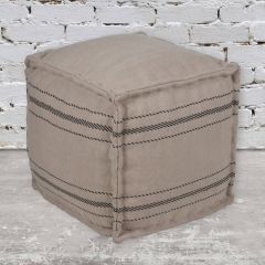 Simple Stripe Square Pouf