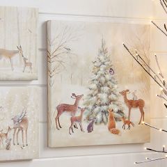 Forest Animal Holiday Lighted Print