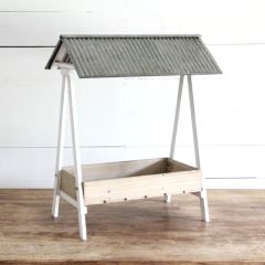 Tin Roof Flower Stand Planter