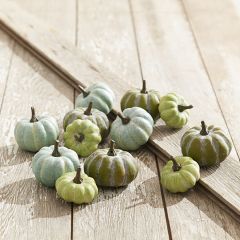 Bag of Small Faux Pumpkins, 12 Pieces