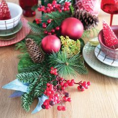 Ball Ornament Festive Pine Garland