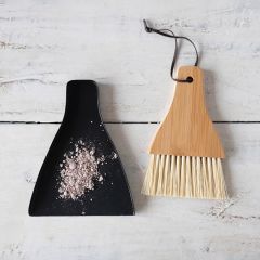 Bamboo Brush and Dust Pan Set of 2