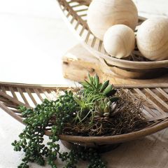 Bamboo Leaf Basket Set of 2