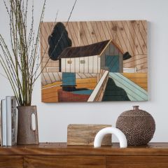 Barn Print On Wood Wall Art
