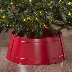 Barn Red Metal Christmas Tree Collar