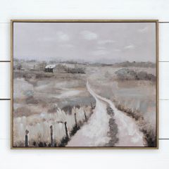 Barn Scene Framed Painted Canvas Wall Art