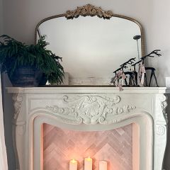 Baroque Style Gold Mantel Mirror