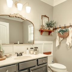 Baroque Inspired Style Gold Mantel Mirror