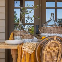 Basket Wrapped Bottle Vase Collection