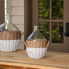 Basket Wrapped Bottle Vase Medium