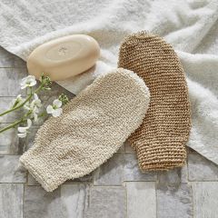 Bath Essentials Woven Body Mitt Natural