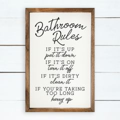 Bathroom Rules Wall Art