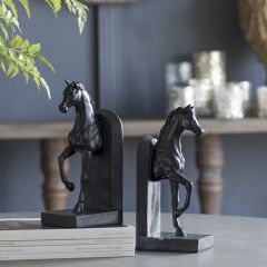Regal Prancing Horse Bookends