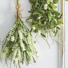 Pale Floral With Herb Pick Set of 2