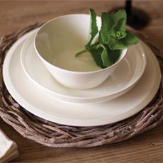 Country Chic Ceramic Dinner Plates Set of 3