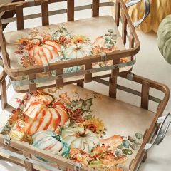 Basket with Pumpkin Print Bottom Set of 2