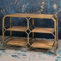 Wood and Iron Console Shelf