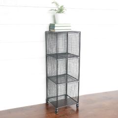 Wire Bookcase Storage Baskets