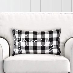 Farmhouse Check Family Pillow