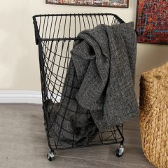 Metal Storage Basket on Wheels