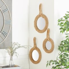 Rope Framed Mirror Set of 3