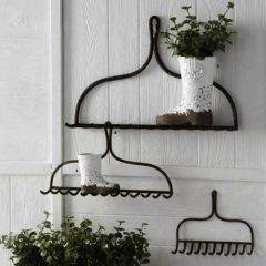 Metal Rake Wall Rack Set of 3