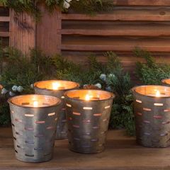 Fragranced Holiday Olive Bucket Candle