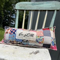 Be Still Patchwork Lumbar Pillow