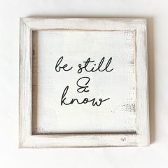Be Still Rustic Framed Wall Art