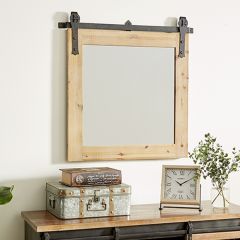 Decorative Barn Door 31 Inch Mirror