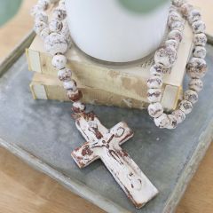 Beaded Clay Rosary, 45 Inch