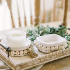 Beaded Decorative Clay Bowl