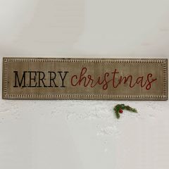 Beaded Edge Merry Christmas Wall Sign