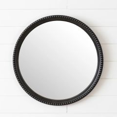 Beaded Edge Round Wall Mirror