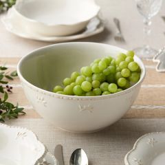 Beaded Edge Stoneware Mixing Bowl