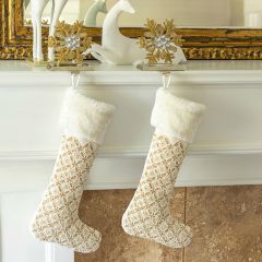 Beaded Fleur Holiday Stocking