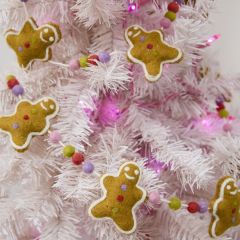 Beaded Gingerbread Man Cookie Garland