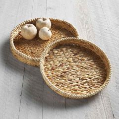 Beaded Hyacinth Trays Set of 2