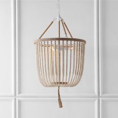 Beaded Pendant Light With Tassel