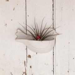 Beautiful Bird Stoneware Wall Pocket