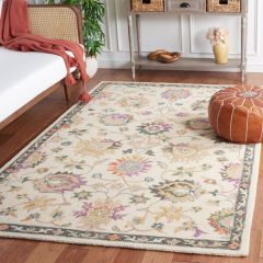 Beautiful Blossoms Beige/Lavender Area Rug