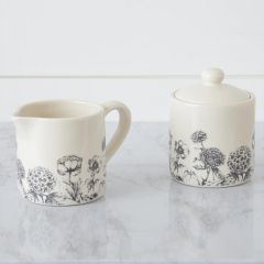 Beautiful Botanical Cream and Sugar Set
